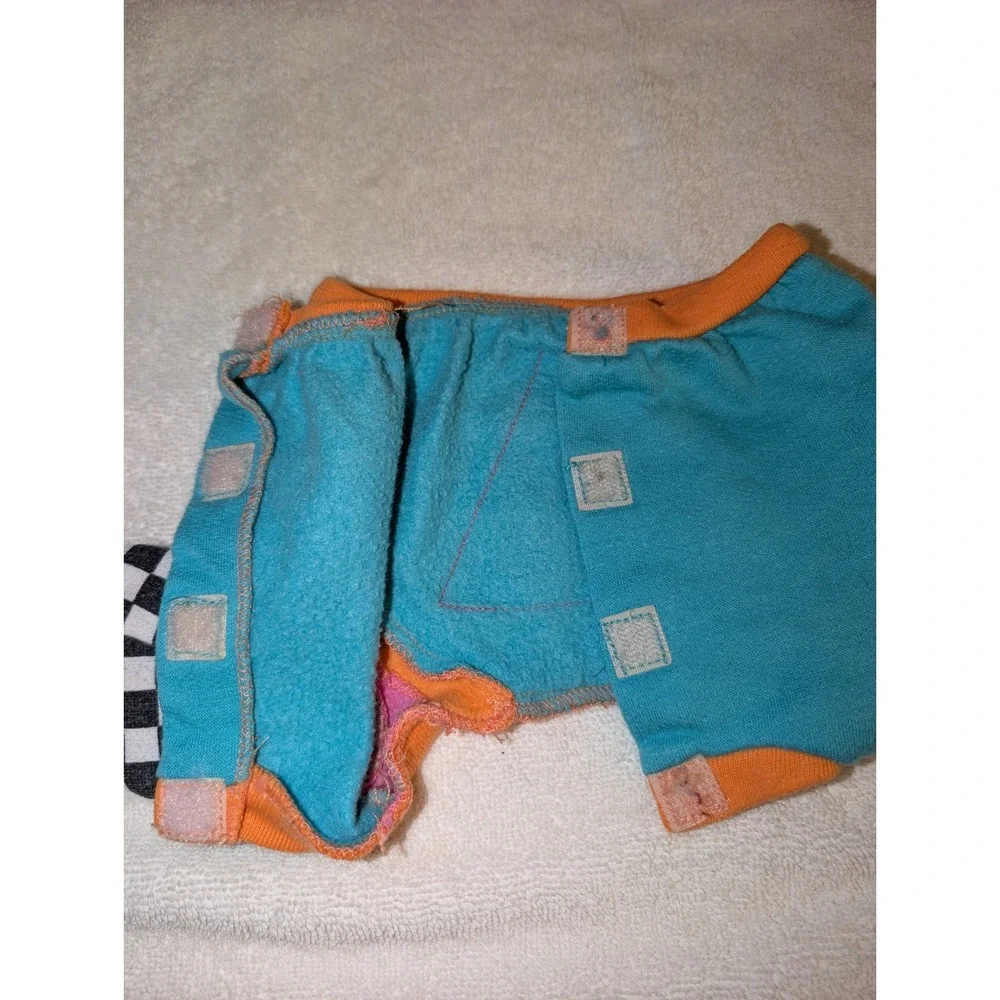Vintage CPK Kids Doll Jacket Shirt Top Clothes Outfit Checkerboard Neon Retro...
